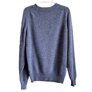 The Fox Sweater Vintage Jcpenney Wool Blend Blue Speckled Long Sleeve Sweater